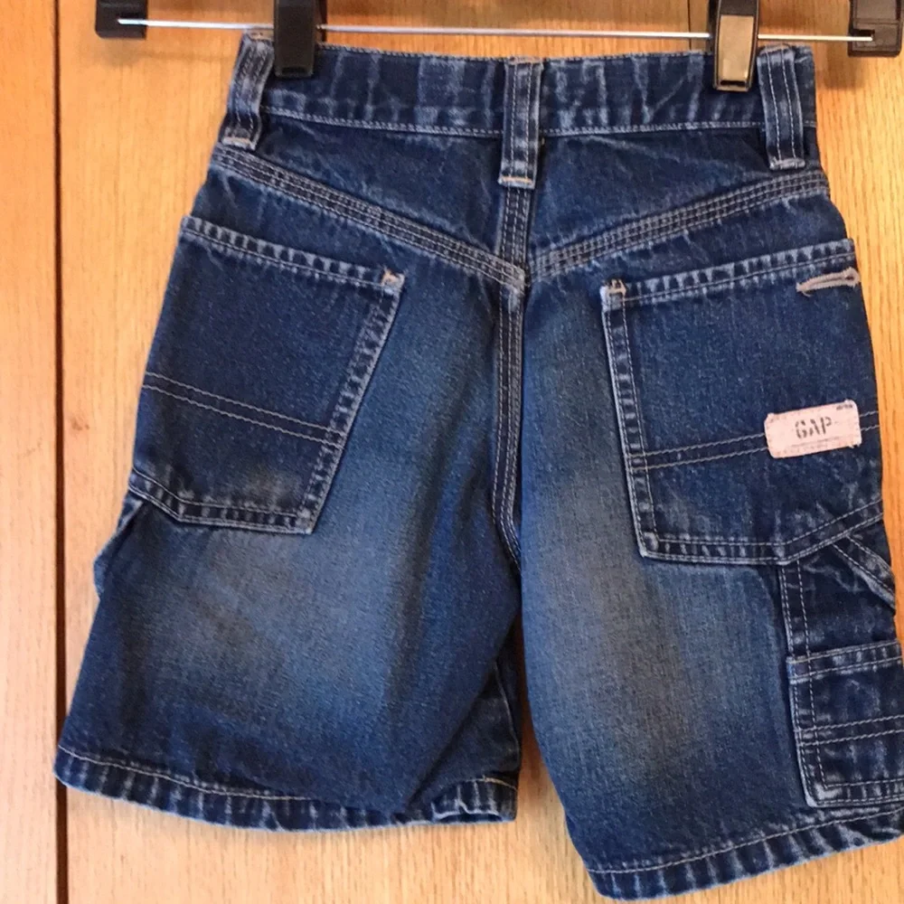 Vintage Gap boy’s 4 heavy duty adjustable waist denim carpenter jean shorts EUC